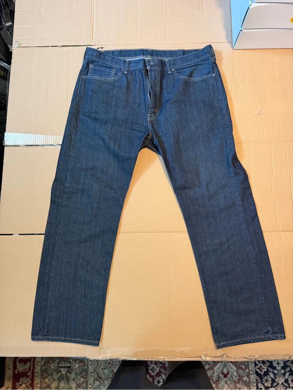 Men's Levi’s 505 Dark Blue Straight-Leg Jeans